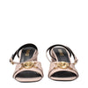 Versace Pink Leather Platform Sandals