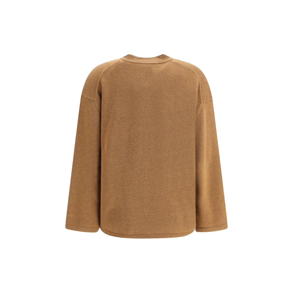 Max Mara braunes Woll-Sweatshirt