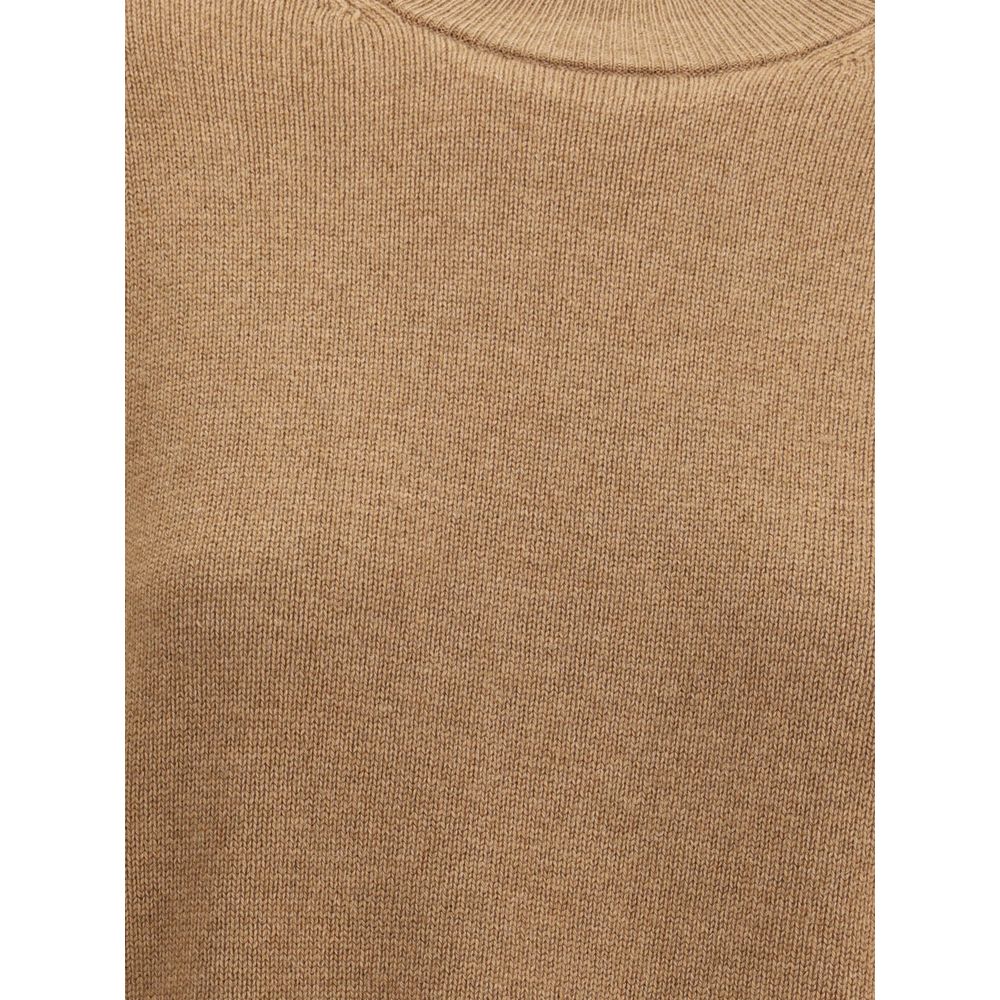 Max Mara braunes Woll-Sweatshirt