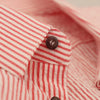 Dolce & Gabbana Red White Striped Cotton Short Sleeve Shirt