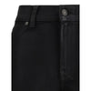 7FOR Black Cotton Flared Jeans