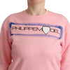 Philippe Model Pink Printed Long Sleeves Pullover Sweater