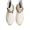 Dolce & Gabbana White Leather Rubber Logo Ankle Boots Shoes