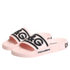 Dolce & Gabbana Pink Rubber Slides Sandals Beachwear Shoes