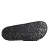Dolce & Gabbana Black Devotion Matelassé Leather Slides Shoes