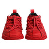 Dolce &amp; Gabbana Red Logo Lace Low Top NS1 Sneakers Schuhe