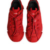 Dolce &amp; Gabbana Red Logo Lace Low Top NS1 Sneakers Schuhe