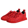 Dolce &amp; Gabbana Red Logo Lace Low Top NS1 Sneakers Schuhe