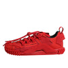 Dolce &amp; Gabbana Red Logo Lace Low Top NS1 Sneakers Schuhe