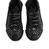 Dolce &amp; Gabbana Schuhe Schwarze verzierte Low-Top-Sneaker NS1
