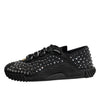 Dolce &amp; Gabbana Schuhe Schwarze verzierte Low-Top-Sneaker NS1