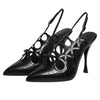 Dolce & Gabbana Leather High Heels Slingback Shoes