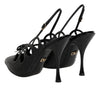 Dolce & Gabbana Leather High Heels Slingback Shoes
