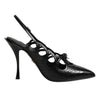 Dolce & Gabbana Leather High Heels Slingback Shoes