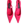 Dolce & Gabbana Pink Suede High Heels Slingback Shoes