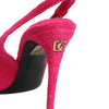 Dolce & Gabbana Pink Suede High Heels Slingback Shoes