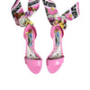 Dolce & Gabbana Pink Leather High Heels Sandals Shoes