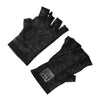 Dolce &amp; Gabbana Schwarze Nylon-Handschuhe, fingerlos, handgelenklang