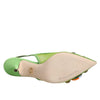 Grüne Dolce &amp; Gabbana Slingback-Pumps mit Verzierungen