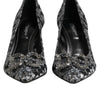 Dolce & Gabbana Silver Lace DG Amore Heels Pumps Shoes