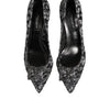 Dolce & Gabbana Silver Lace DG Amore Heels Pumps Shoes