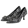 Dolce & Gabbana Silver Lace DG Amore Heels Pumps Shoes