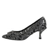 Dolce & Gabbana Silver Lace DG Amore Heels Pumps Shoes