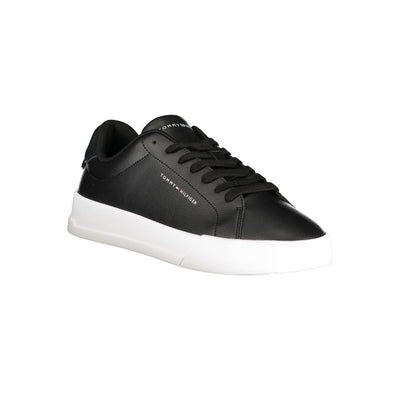 Tommy Hilfiger Black Polyurethane Men's Sneaker