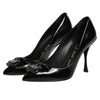 Dolce & Gabbana Black Bag Embellished Heels Pumps Shoes
