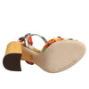 Dolce &amp; Gabbana Sandalen mit mehrfarbigem Blumenmuster und Kristallverzierungen