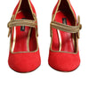 Dolce & Gabbana Red Embellished MARY JANES Pumps  Shoes