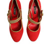 Dolce & Gabbana Red Embellished MARY JANES Pumps  Shoes