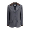Miu Miu Gray Fleece Wool Blazer