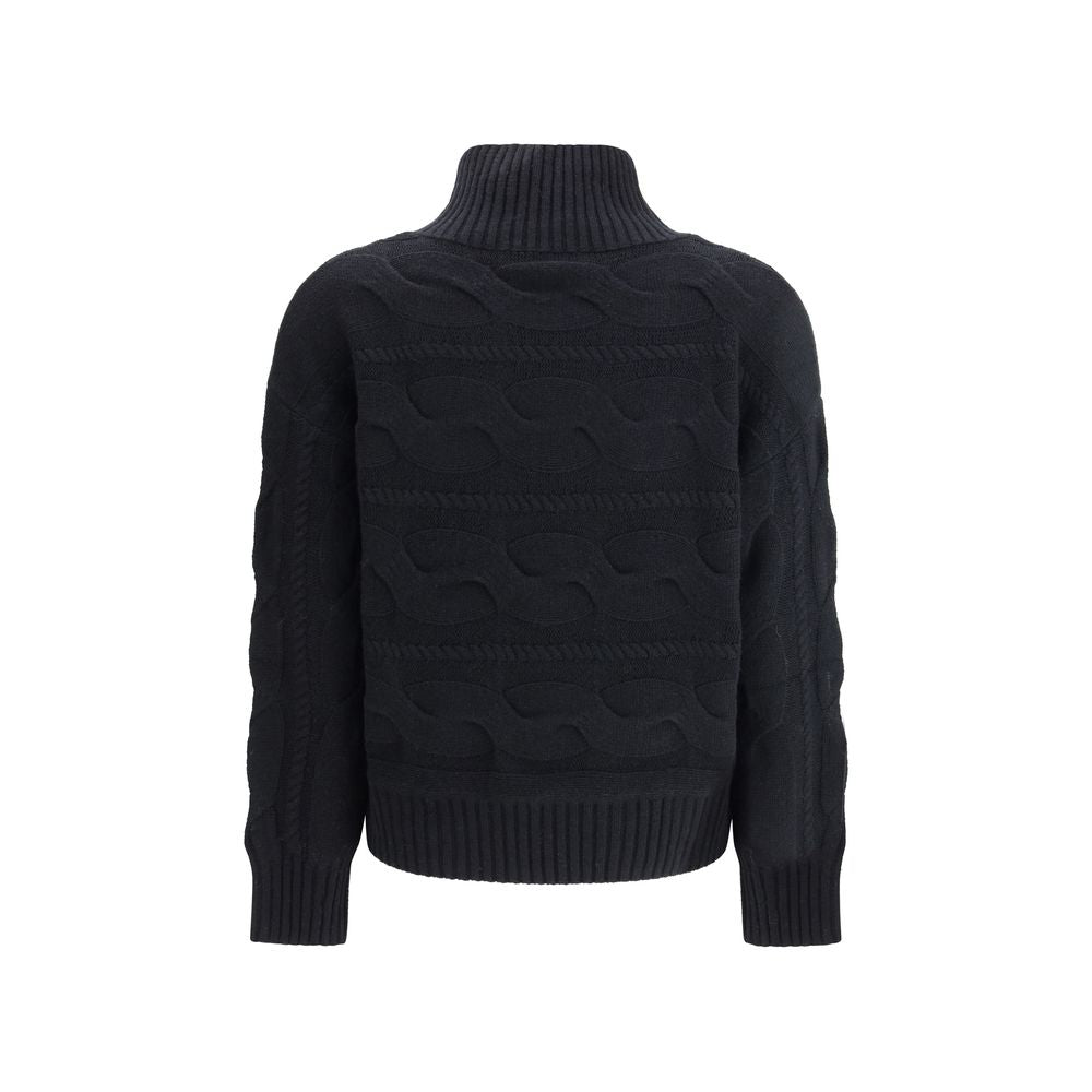 Max Mara Schwarzes Woll-Sweatshirt