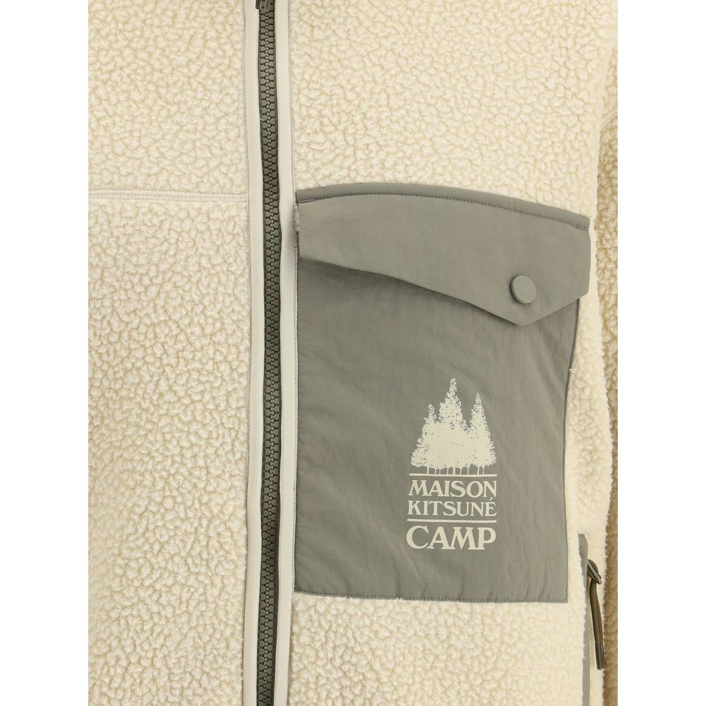 Maison Kitsuné Creme Polyester Shelljacke