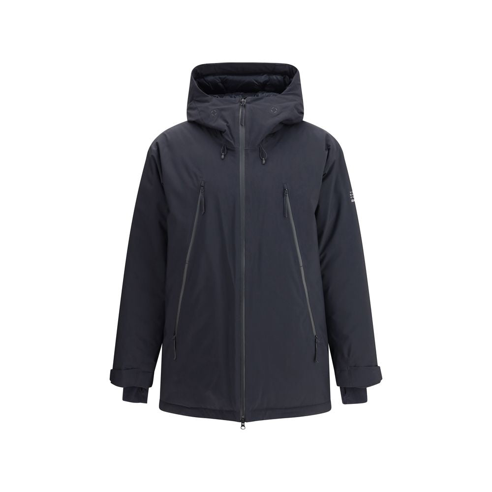 MM6 Schwarzer Polyester-Parka