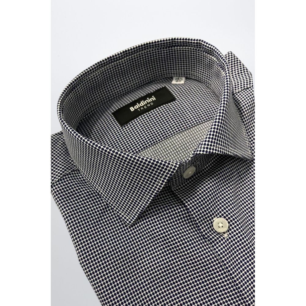 Baldinini Trend Blue Cotton Men Shirt
