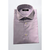 Baldinini Trend Purple Cotton Men Shirt