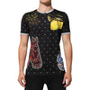 Dolce &amp; Gabbana Henley-Shirt mit schwarzen Polka-Dots, Zitronen- und Pferdemotiv