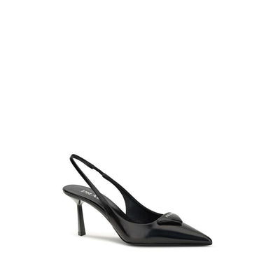 Prada Bos Taurus High Heel Pumps aus schwarzem Kalbsleder