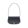 Saint Laurent Schultertasche aus blauem Kalbsleder, Modell Bos Taurus
