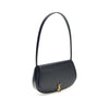 Saint Laurent Schultertasche aus blauem Kalbsleder, Modell Bos Taurus