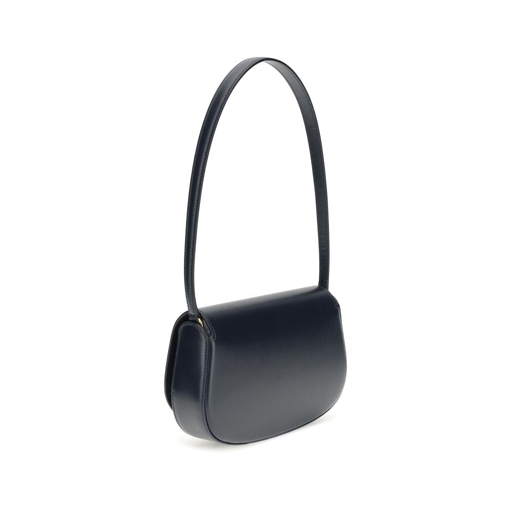 Saint Laurent Schultertasche aus blauem Kalbsleder, Modell Bos Taurus