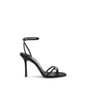 Jimmy Choo Bos Taurus Sandalen mit Stilettoabsatz aus schwarzem Kalbsleder