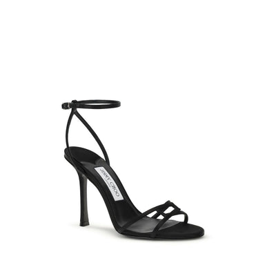 Jimmy Choo Bos Taurus Sandalen mit Stilettoabsatz aus schwarzem Kalbsleder