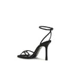 Jimmy Choo Bos Taurus Sandalen mit Stilettoabsatz aus schwarzem Kalbsleder