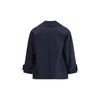 Cruna Blauer Fleece-Wollmantel