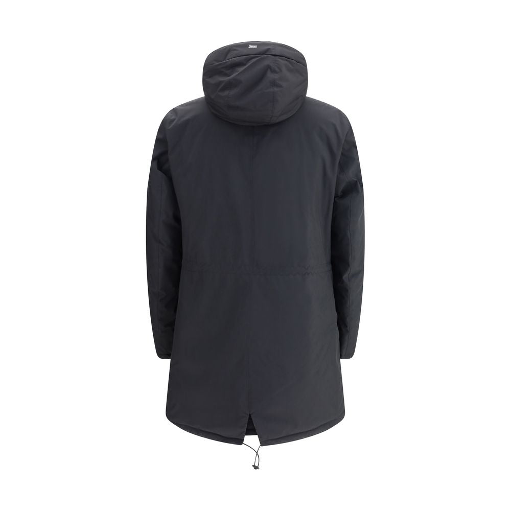 Herno Parka aus schwarzem Polyester