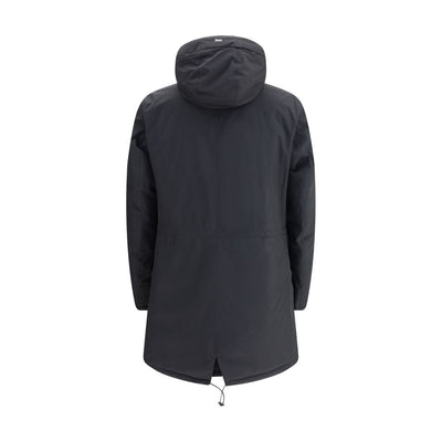 Herno Parka aus schwarzem Polyester