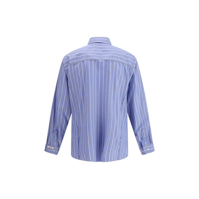 Margiela Blue Cotton Pattern Shirt